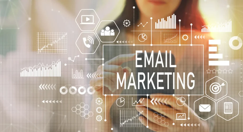 This is an image showing how email marketing works